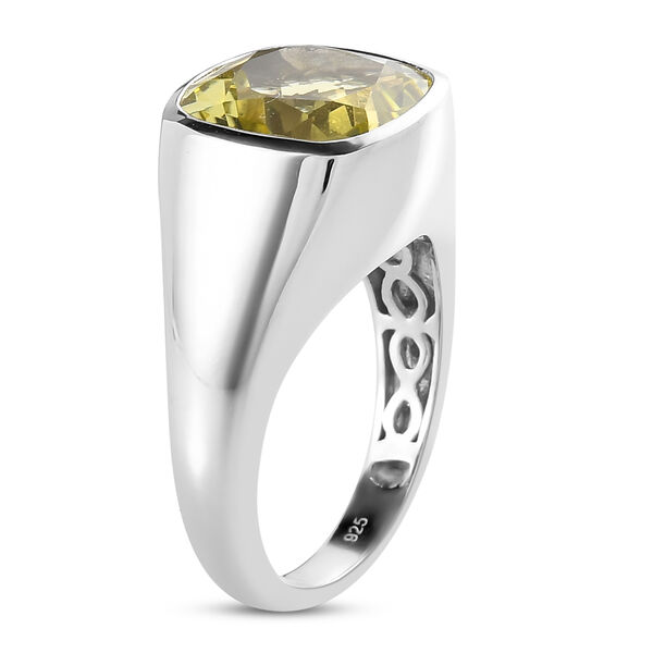 Ouro Verde-Quarz-Ring, 925 Silber platiniert  ca. 6,06 ct image number 5