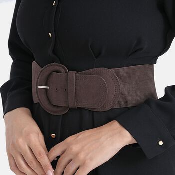 G&uuml;rtel mit runder Schnalle, 45x7,5cm, Rot