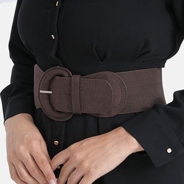 G&uuml;rtel mit runder Schnalle, 45x7,5cm, Rot image number 3