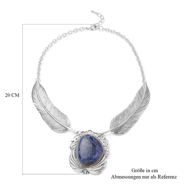 Sodalith Halskette 45 cm Silvertone ca. 100,00 ct image number 5