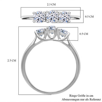 LUXURIANT SGL zertifizierter VS-EF Labor Diamant Ring in 585 Wei&szlig;gold - 1 ct.