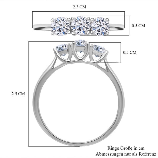 LUXURIANT SGL zertifizierter VS-EF Labor Diamant Ring in 585 Weißgold - 1 ct. image number 3