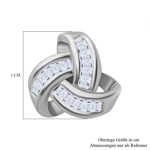 LUXURIANT SI-GH SGL zertifizierte Labor Diamant Liebesknoten Ohrringe, 925 Silber rhodiniert - 0,25 ct. image number 5