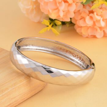 Silberfarbener Armreif, ca. 18.5 cm