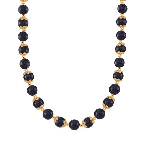 Blaue Sandstein-Halskette, 45 cm - 420 ct. image number 0