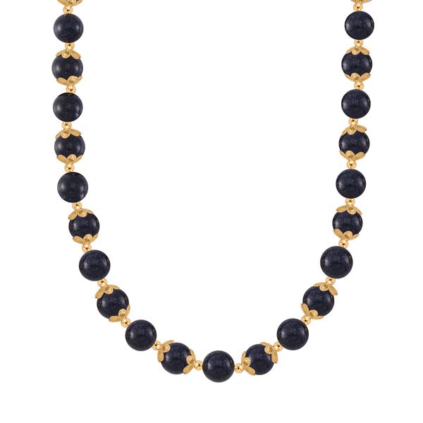 Blaue Sandstein-Halskette, 45 cm - 420 ct. image number 0