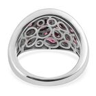 Rhodolit Granat Ring 925 Silber Platin-Überzug 2,18 Ct image number 4