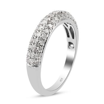 Diamant Ring 925 Silber Platin-&Uuml;berzug