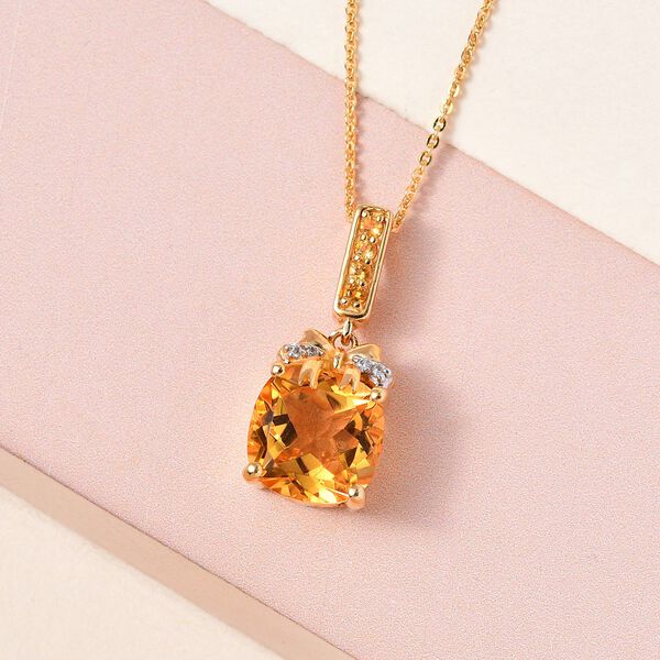 GP Ribbon Kollektion - Citrin und Multi-Edelstein-Anhänger mit Kette - 4,43 ct. image number 3