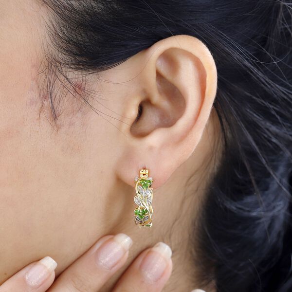 ALLORO AA nat&uuml;rliche Chromdiopsid-Ohrringe - 0,68 ct. image number 7