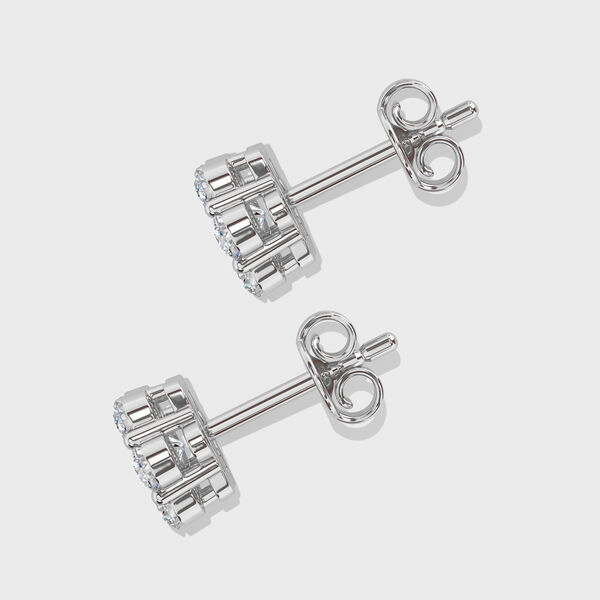 LUXURIANT 1 ct. SGL zertifizierte VS Labor Diamant Ohrringe, 925 Silber platiniert image number 7