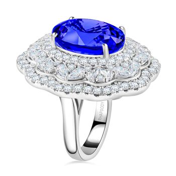 Chairman's Vault Collection - zertifiziert und gepr&uuml;ft RHAPSODY AAAA Tansanit und VS-EF Diamant Ring in 950 Platin - 20,10 ct.