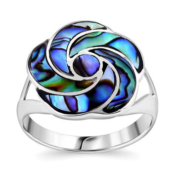 Abalone Muschel Ring 925 Silber (Gr&ouml;&szlig;e 16.00) ca. 0,01 ct