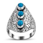 Royal Bali - Natürlicher, Sleeping Beauty Türkis Ring, 925 Silber (Größe 16.00) ca. 1.34 ct