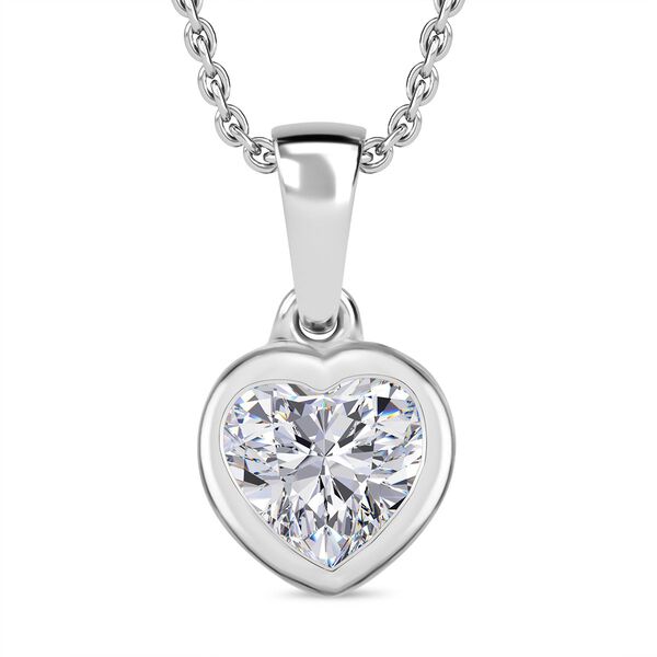 Zirkonia Anh&auml;nger mit 50cm Kette - 3,23 ct.