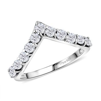 D'Joy Moissanit Ring, 925 Silber rhodiniert - 0,68 ct.