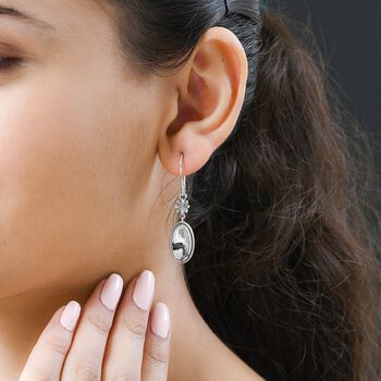 Wei&szlig;e B&uuml;ffel-Ohrh&auml;nger  - 6,50 ct.