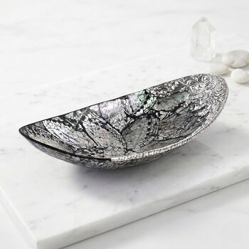 Royal Bali - Abalone Muschel Ovale Dekoschale, 925 Silber