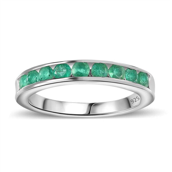 Kagem sambischer Smaragd-Ring, 925 Silber rhodiniert - 0,73 ct. image number 4