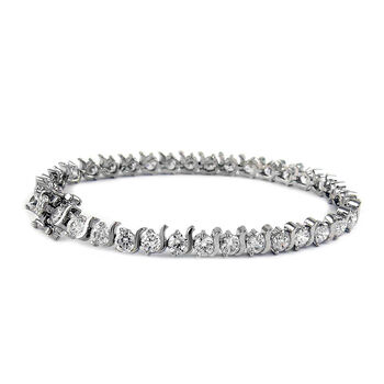 Zirkonia Tennis-Stil-Armband, 19 cm