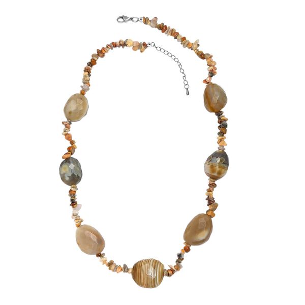 Achat und verr&uuml;ckte Spitze-Achat-Halskette, 60cm - 560 ct. image number 4