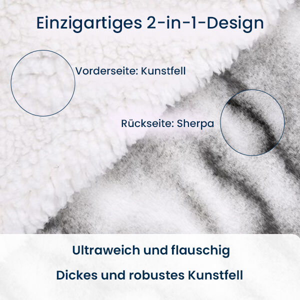 Serenity Night- wolkenweiche Kunstfell-Sherpa-Decke, Wei&szlig; image number 2