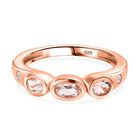 AA Morganit Ring 925 Silber 750 Roségold Vermeil (Größe 17.00) ca. 0,75 ct