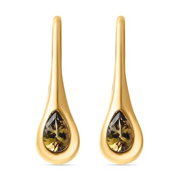 AA Nat&uuml;rlicher goldener Tansanit Ohrringe 925 Silber Gelbgold Vermeil ca. 0.75 ct