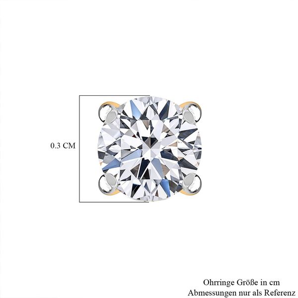 LUXURIANT DIAMOND - Lab Grown Diamant SI-GH Ohrringe 925 Silber 750 Gelb Vergoldet ca. 0.25 ct image number 4