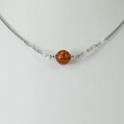 Bernstein Halskette ca. 43 cm 925 Silber
