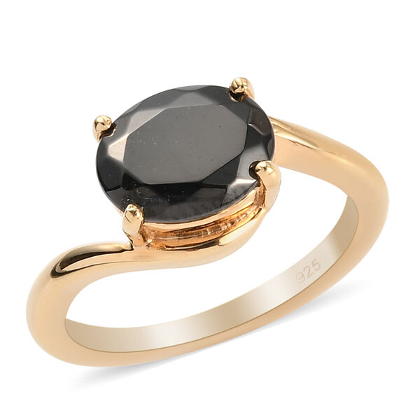 Elite Shungit Ring 925 Silber vergoldet  ca. 1,17 ct image number 4