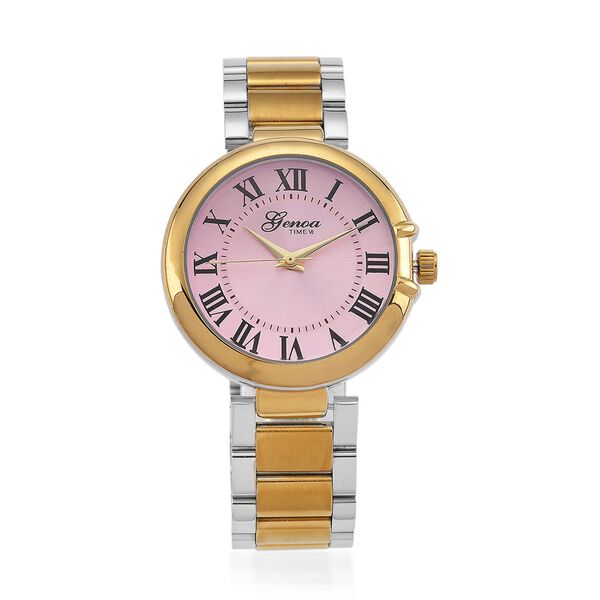 GENOA - Uhr mit Automatikwerk Dandong und Zifferblatt in Rosérosa, luxuriöses Design, bicolor image number 0