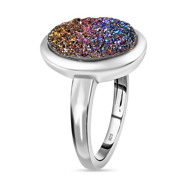 Regenbogen-Drusen Quarz Ring - 3,93 ct. image number 5