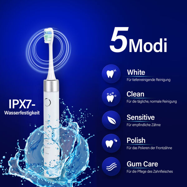 Fairywill- Elektrische Zahnbürste mit 8 Bürstenköpfen image number 2