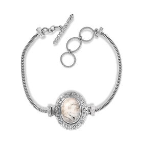 Weißes Büffel Armband, 19 cm - 9,06 ct.