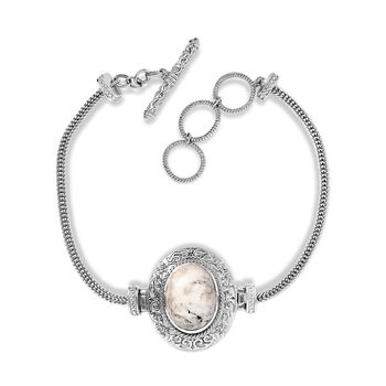 Wei&szlig;es B&uuml;ffel Armband, 19 cm - 9,06 ct.