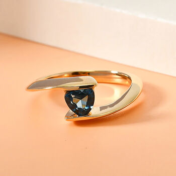 London Blau Topas Ring, ca. 0,58 ct
