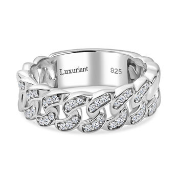 LUXURIANT SI-GH Labor Diamant Ring, 925 Silber rhodiniert - 0,25 ct.