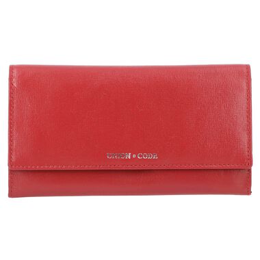 CLOSE OUT - UNION CODE: Echtleder Brieftasche mit Schlangen-Prägung und RFID Schutz, Rot