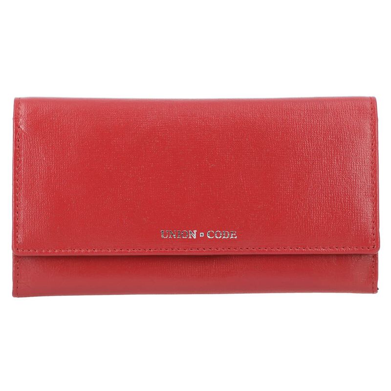 CLOSE OUT - UNION CODE: Echtleder Brieftasche mit Schlangen-Prägung und RFID Schutz, Rot image number 0