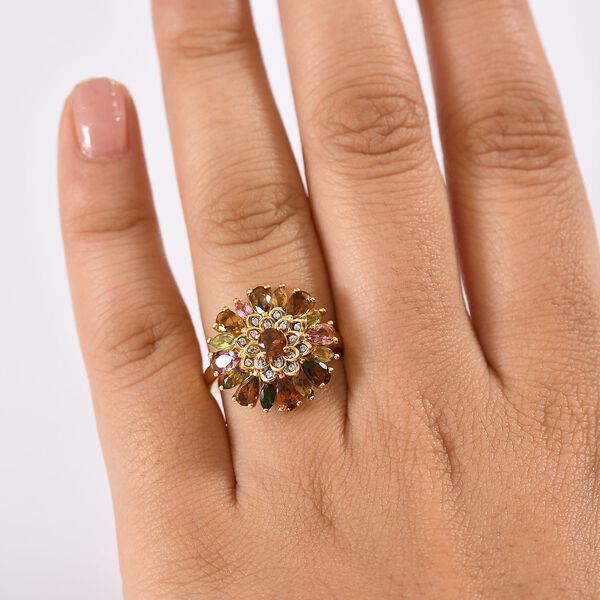 Multi-Turmalin und Zirkon Ring - 2,60  ct. image number 3