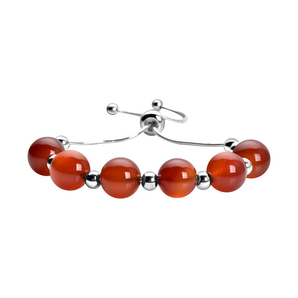 Karneol-Armband, ca. 15.25 cm, reiner Edelstahl ca. 53,00 ct