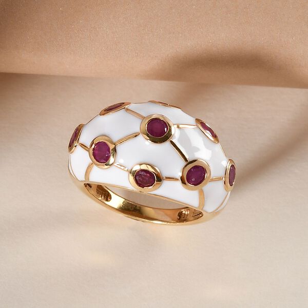 Emaillierter, afrikanischer Rubin-Ring - 1,69 ct. image number 2