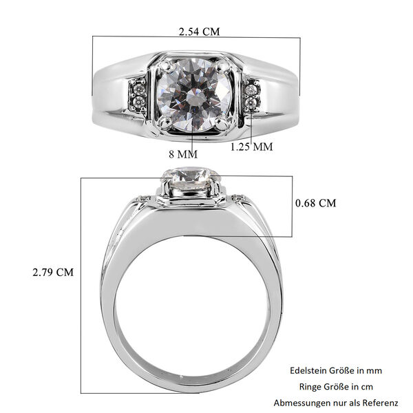 LUSTRO STELLA Hergestellt mit ZIRKONIA Ring Edelstahl image number 7