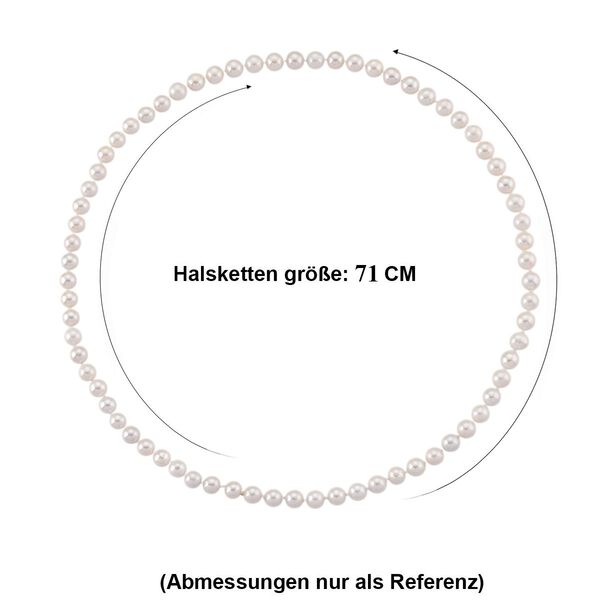 Wei&szlig;e Edison Perle 71cm Halskette image number 6