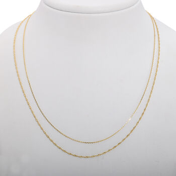 925 Silber vergoldet Kette ca. 45 cm ca. 2,55g