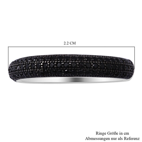 Schwarzer Spinell Ring 925 Silber rhodiniert  ca. 0,81 ct image number 5