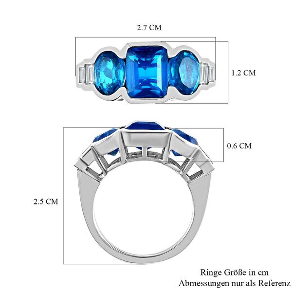 Karibik Quarz und Zirkon Ring - 5,75 ct. image number 7