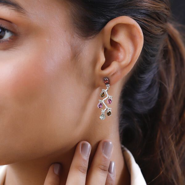 Mehrfach-Turmalin Ohrringe - 1,92 ct. image number 3