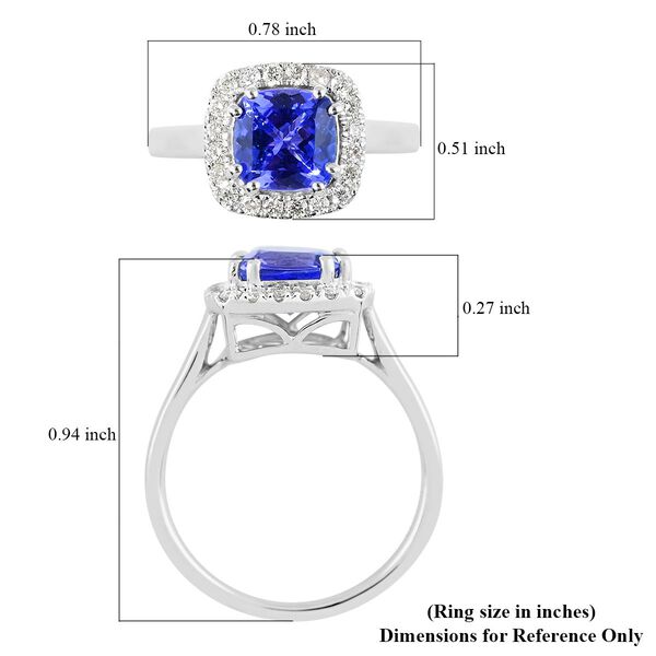 LUXORO zertifiziert und geprüft AAA Tansanit und GH Diamant Ring in 585 Weißgold - 2,20 ct. image number 6